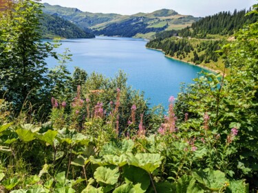 Fotografía titulada "Lac de Roselend" por Béatrice Marie Penaud, Obra de arte original, Fotografía digital