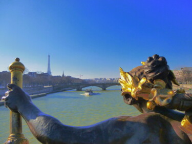 Photographie intitulée "La Seine Pont Alexa…" par Béatrice Marie Penaud, Œuvre d'art originale