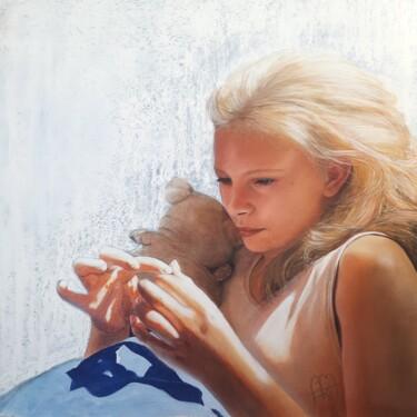 Peinture intitulée "Rêverie adolescente" par Béatrice Mitry, Œuvre d'art originale, Pastel