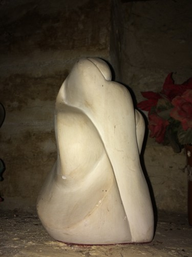 Sculpture intitulée "enlacement-blanc.jpg" par Terredediane, Œuvre d'art originale, Plâtre