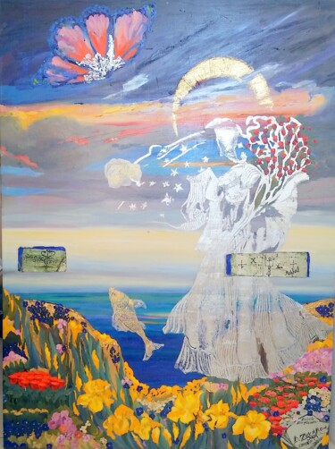 Pintura titulada "ESPACIO SIN TIEMPO.…" por Beatriz Zucaro, Obra de arte original, Oleo Montado en Bastidor de camilla de ma…