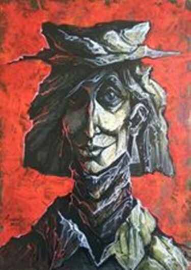 Painting titled "Усмешка / Ridicule" by Bela Lebedeva, Original Artwork, Acrylic