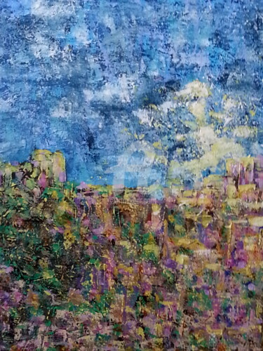 Картина под названием "Spirit land" - Svetlana Belenkin, Подлинное произведение искусства, Акрил Установлен на Деревянная ра…