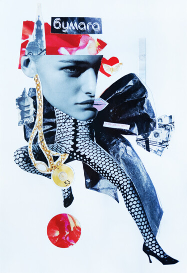 Kolaże zatytułowany „Fashion Collage l” autorstwa Yulia Belasla, Oryginalna praca, Kolaże