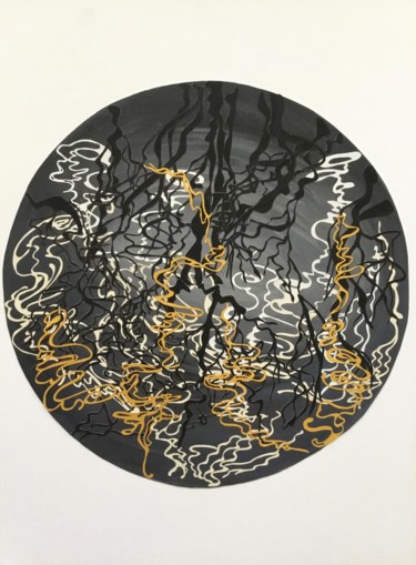 Peinture intitulée "LA NUIT AU FIL DE L…" par Beline Loeb, Œuvre d'art originale, Acrylique Monté sur Plexiglas