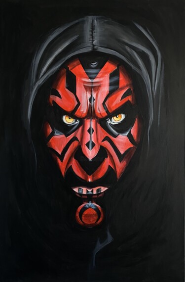 Painting titled "Sith" by Belka, Original Artwork, Acrylic Mounted on Wood Stretcher frame