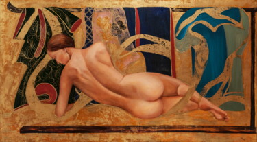 Ζωγραφική με τίτλο "Кимано" από Белла Матвеева, Αυθεντικά έργα τέχνης, Λάδι