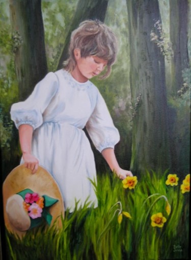 Peinture intitulée "Le printemps s'invi…" par Danielle Belle Josse, Œuvre d'art originale, Huile
