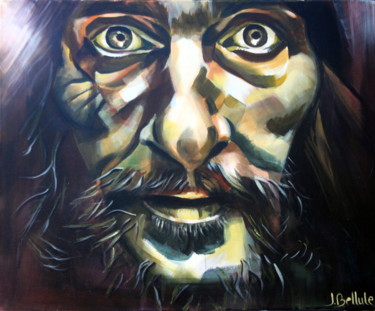 Pittura intitolato "Jesus" da Bellule' Art, Opera d'arte originale, Acrilico Montato su Telaio per barella in legno