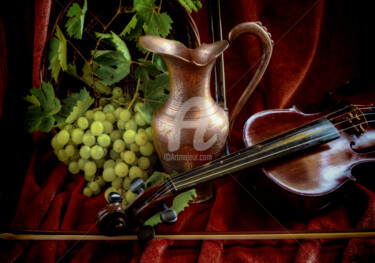 「violin-and-grapes.j…」というタイトルの写真撮影 Benjaminによって, オリジナルのアートワーク, デジタル