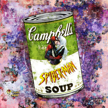 Цифровое искусство под названием "Campbell's Spider-m…" - Benny Arte, Подлинное произведение искусства, Цифровая живопись Ус…