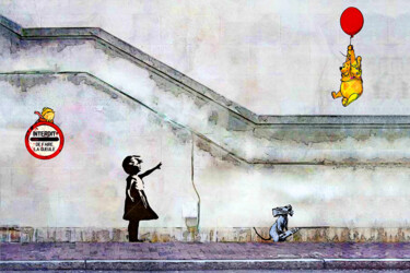 Dibujo titulada "Banksy.. Interdit d…" por Benny Arte, Obra de arte original, Rotulador