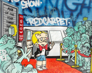 Painting titled "RED CARPET" by Benny The Kid, Original Artwork, Acrylic