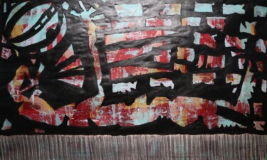 Peinture intitulée "Acculé aux murs" par Bent, Œuvre d'art originale, Encre