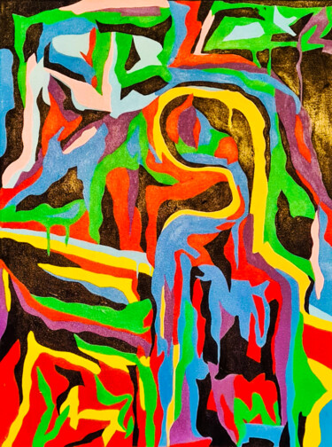 Pintura titulada "Voices" por Bento Moura, Obra de arte original, Acrílico Montado en Bastidor de camilla de madera