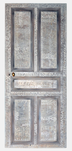 Peinture intitulée "Porte de chambre" par Béopé, Œuvre d'art originale, Acrylique