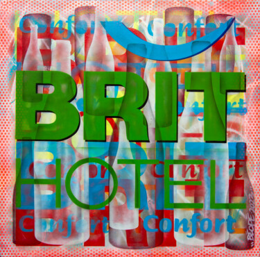 Pintura titulada "Brit'art aux quilles" por Béopé, Obra de arte original, Pintura al aerosol