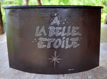 Printmaking titled "A la belle étoile" by Béopé, Original Artwork, Engraving