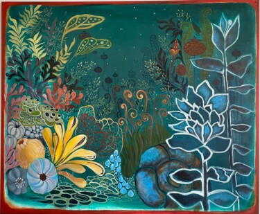 Painting titled "Aquarium 2.0" by Berastjanka, Original Artwork, Acrylic