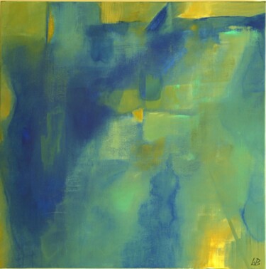 Malarstwo zatytułowany „Perspective en bleu” autorstwa Bérengère Bloch Lansac, Oryginalna praca, Akryl