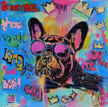 "French Bulldog Port…" başlıklı Tablo Berez tarafından, Orijinal sanat, Akrilik
