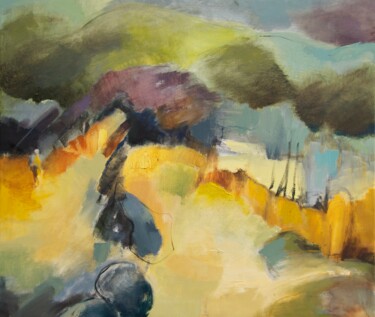 Pintura titulada "paysage" por Bernadette Beauwin, Obra de arte original, Oleo Montado en Bastidor de camilla de madera
