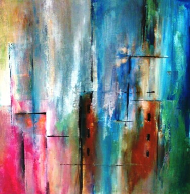 Peinture intitulée "Des couleurs." par Bernard Courtalon (courtaloni), Œuvre d'art originale, Acrylique