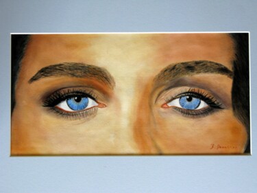 Painting titled "Regard de femme N°…" by Bernard Danel, Original Artwork, Other