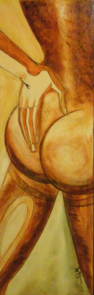 Картина под названием "LA MAIN SUR LA FESSE" - Sam De Beauregard, Подлинное произведение искусства, Гуашь