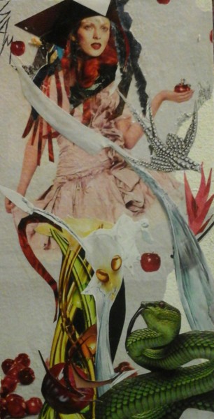 Collages titulada "LES POMMES INTERDIT…" por Sam De Beauregard, Obra de arte original, Collages