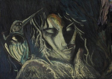 Malerei mit dem Titel "WHERE ARE YOU CRYIN…" von Sam De Beauregard, Original-Kunstwerk, Gouache