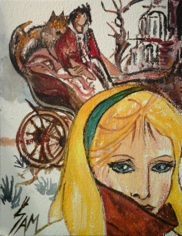 Schilderij getiteld "MELIE   ET JE T' AT…" door Sam De Beauregard, Origineel Kunstwerk, Gouache