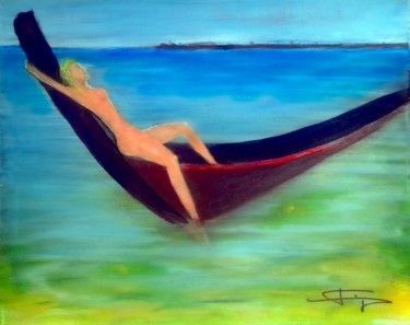 Painting titled "matinée à ko lipé" by Bernard Jolly, Original Artwork, Acrylic