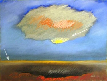 Peinture intitulée "Ciel arraché - Torn…" par Bernard Marie Collet, Œuvre d'art originale, Pastel