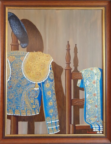 Painting titled "Préparation" by Bernard Migneaux, Original Artwork, Acrylic Mounted on Wood Stretcher frame