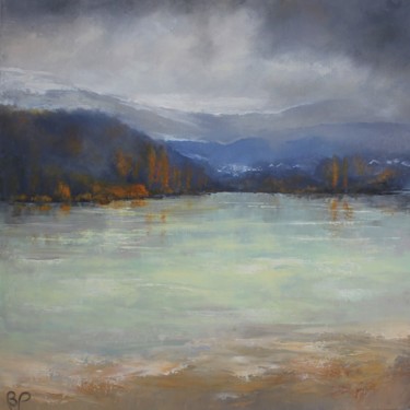 Pintura intitulada "Rêverie - Un lac tr…" por Bernard Patarin, Obras de arte originais, Óleo