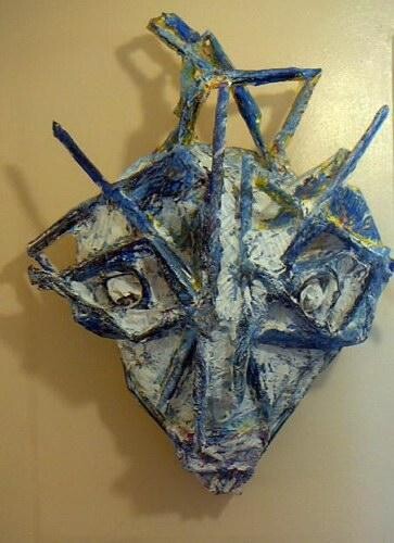 Sculpture titled "masque 3" by Bernard Peyroles, Original Artwork