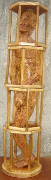 雕塑 标题为“Guantanamo Mon Amour” 由Bernard Sabathé, 原创艺术品, 木