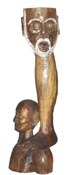 Skulptur mit dem Titel "Aspiration" von Bernard Sabathé, Original-Kunstwerk, Holz