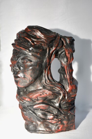 "visage" başlıklı Heykel Bernard Schembri tarafından, Orijinal sanat, Terracotta