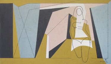 Malerei mit dem Titel "RUNWAY" von Bernard Simunovic, Original-Kunstwerk, Acryl