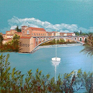 Peinture intitulée "Gaillac" par Bernard Cahue, Œuvre d'art originale, Huile