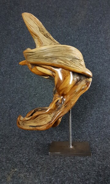Sculpture titled "Touareg II" by Bernard Geoffroy, Original Artwork, Wood