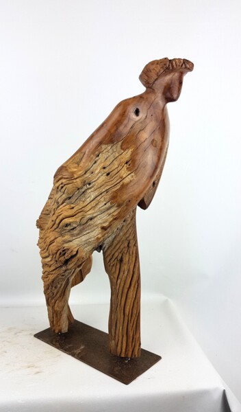 Sculpture intitulée "Maupassant" par Bernard Geoffroy, Œuvre d'art originale, Bois