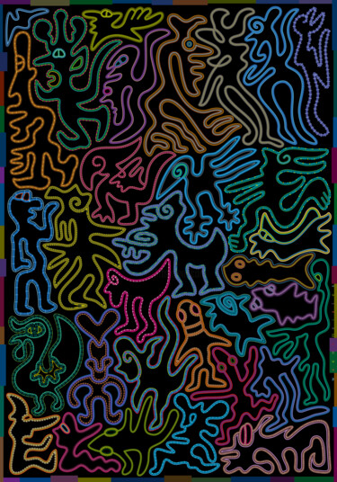 Digitale Kunst mit dem Titel "Moving Dream" von Bernd Wachtmeister, Original-Kunstwerk, 2D digitale Arbeit