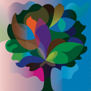 Digital Arts titled "Color Broadleaf | F…" by Bernd Wachtmeister, Original Artwork, Digital Painting