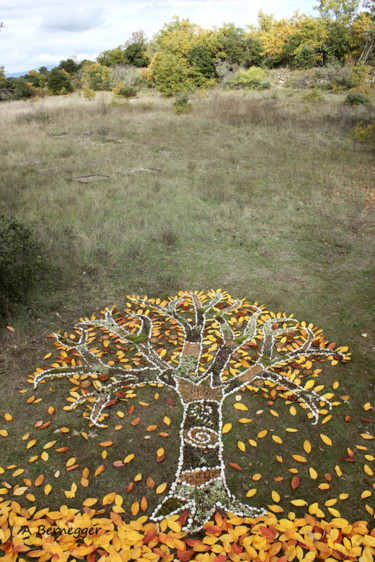 Installation intitulée "Arbre d' automne" par Alain Bernegger, Œuvre d'art originale