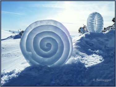 Installation intitulée "Sculptures de neige" par Alain Bernegger, Œuvre d'art originale