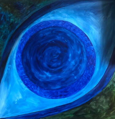 Painting titled "Das Auge …" by Bernie Spielmann, Original Artwork, Oil