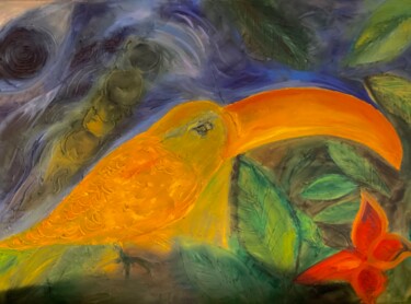 Peinture intitulée "Paradies Vogel…2004" par Bernie Spielmann, Œuvre d'art originale, Huile